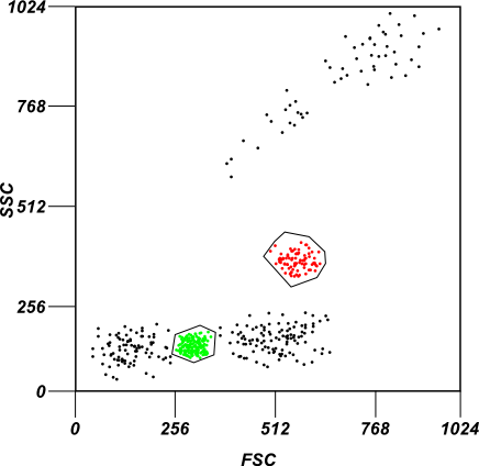 A mock flow cytometry dot-plot