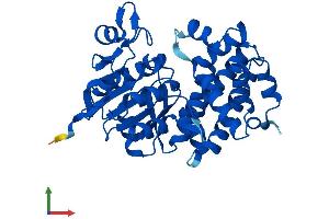 AlphaFold protein structure predicition of Mouse Recombinant Gpd1l Protein, UniprotID Q3ULJ0 (GPD1L Protein (AA 1-351) (His tag))