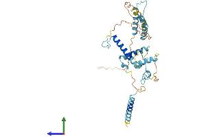 AlphaFold protein structure predicition of Human Recombinant MBIP Protein, UniprotID Q9NS73