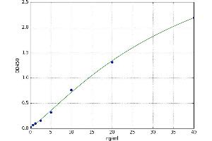 A typical standard curve (Calpain 3 ELISA Kit)