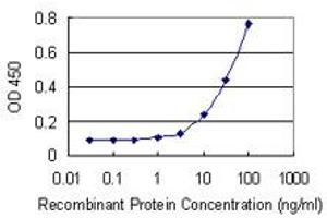 Detection limit for recombinant GST tagged SLC26A9 is 1 ng/ml as a capture antibody. (Slc26a9 antibody  (AA 496-605))