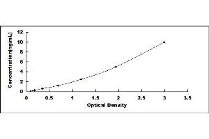 Typical standard curve (TXNRD1 ELISA Kit)