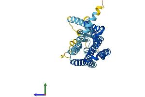 AlphaFold protein structure predicition of Human Recombinant OR1F2P Protein, UniprotID Q96R84 (OR1F2P Protein (AA 1-312) (His tag))