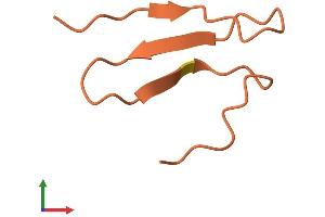 AlphaFold protein structure predicition of Human Recombinant KRTAP20-3 Protein, UniprotID Q3LI60 (KRTAP20-3 Protein (AA 1-44) (Fc Tag))