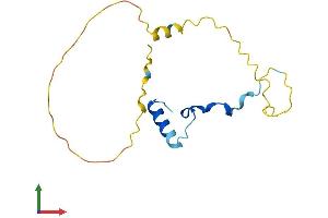 AlphaFold protein structure predicition of Mouse Recombinant Pnrc2 Protein, UniprotID Q9CR73 (PNRC2 Protein (AA 1-140) (His tag))