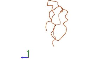 AlphaFold protein structure predicition of Human Recombinant KRTAP22-1 Protein, UniprotID Q3MIV0 (KRTAP22-1 Protein (AA 1-48) (Fc Tag))
