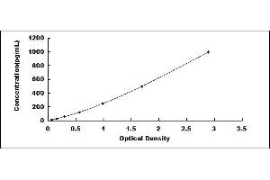 Typical standard curve (Caspase 3 ELISA Kit)