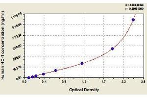 Typical standard curve (HMOX1 ELISA Kit)