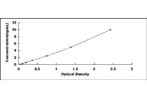Typical standard curve (Vitamin D-Binding Protein ELISA Kit)