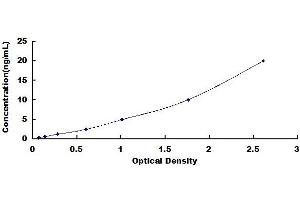 Typical standard curve (TGFBR2 ELISA Kit)