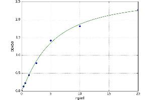 A typical standard curve (ALOXE3 ELISA Kit)