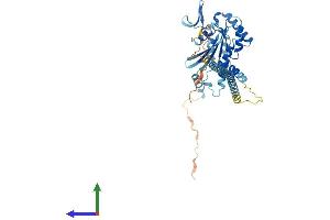 AlphaFold protein structure predicition of Mouse Recombinant Septin10 Protein, UniprotID Q8C650 (Septin 10 Protein (SEPT10) (AA 1-452) (His tag))