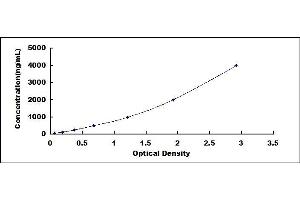 Typical standard curve (ORM1 ELISA Kit)