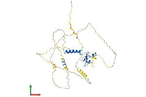 AlphaFold protein structure predicition of Human Recombinant PHF23 Protein, UniprotID Q9BUL5