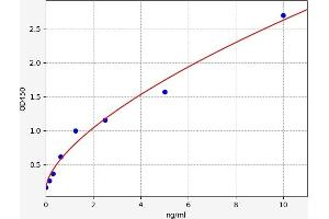 Typical standard curve (LGALS8 ELISA Kit)