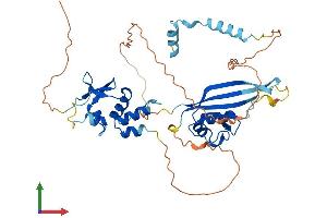 AlphaFold protein structure predicition of Mouse Recombinant Kctd16 Protein, UniprotID Q5DTY9