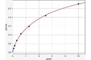 Typical standard curve (Tau Protein Kinase 1 (TPK1) ELISA Kit)