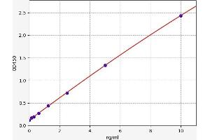 Typical standard curve (TIMP2 ELISA Kit)