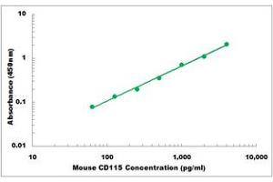 Representative Standard Curve (CSF1R ELISA Kit)