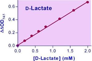 Biochemical Assay (BCA) image for D-Lactate Assay Kit (ABIN1000306) (D-Lactate Assay Kit)