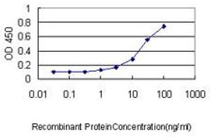 Detection limit for recombinant GST tagged RHOJ is approximately 1ng/ml as a capture antibody. (RHOJ antibody  (AA 1-214))