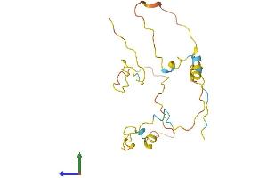 AlphaFold protein structure predicition of Mouse Recombinant Tdrp Protein, UniprotID Q8C5P7