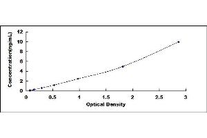 Typical standard curve (CXCL16 ELISA Kit)