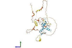 AlphaFold protein structure predicition of Mouse Recombinant Klf1 Protein, UniprotID P46099