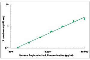 Representative Standard Curve (Angiopoietin 1 ELISA Kit)