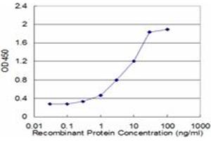 Detection limit for recombinant GST tagged FABP1 is approximately 0. (FABP1 antibody  (AA 1-127))