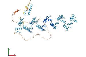 AlphaFold protein structure predicition of Human Recombinant ZNF615 Protein, UniprotID Q8N8J6 (ZNF615 Protein (AA 1-731) (His tag))