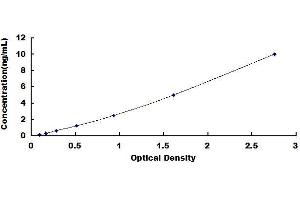 Typical standard curve (CXCR7 ELISA Kit)