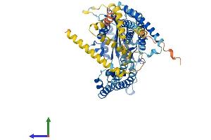 AlphaFold protein structure predicition of Mouse Recombinant Pkd2l2 Protein, UniprotID Q9JLG4
