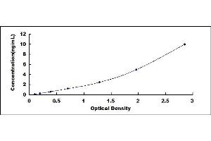 Typical standard curve (Angiotensin II Type-1 Receptor ELISA Kit)