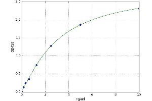 A typical standard curve (SCRG1 ELISA Kit)