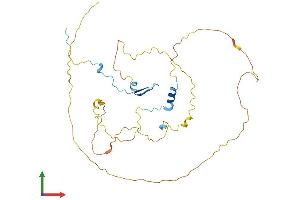 AlphaFold protein structure predicition of Mouse Recombinant Cdc42ep4 Protein, UniprotID Q9JM96 (CDC42EP4 Protein (AA 1-349) (His tag))