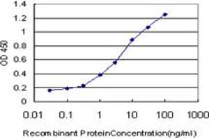 Detection limit for recombinant GST tagged RIPK2 is approximately 0. (RIPK2 antibody  (AA 431-540))