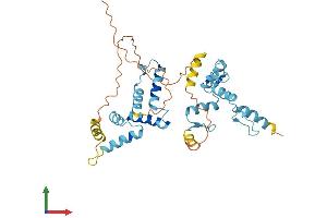 AlphaFold protein structure predicition of Human Recombinant ZSCAN16 Protein, UniprotID Q9H4T2