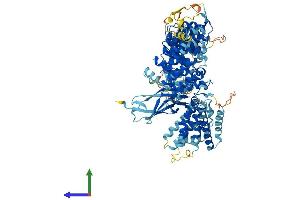 AlphaFold protein structure predicition of Human Recombinant INTS4 Protein, UniprotID Q96HW7
