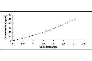 Typical standard curve (Acetylcholinesterase ELISA Kit)