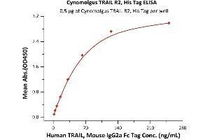 ELISA image for Tumor Necrosis Factor Receptor Superfamily, Member 10b (TNFRSF10B) (AA 58-212) (Active) protein (His tag) (ABIN7013518)