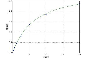A typical standard curve (FNDC3B ELISA Kit)