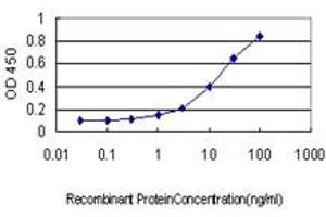 Detection limit for recombinant GST tagged SH2D3C is approximately 1ng/ml as a capture antibody. (SH2D3C antibody  (AA 1-110))