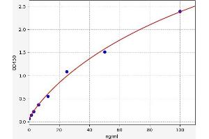 Typical standard curve (RNASE7 ELISA Kit)