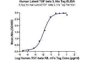Immobilized Human Latent TGF beta 3, His Tag at 1 μg/mL (100 μL/well) on the plate.