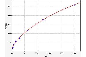 Typical standard curve (NRIP1 ELISA Kit)