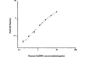 Typical standard curve (Claudin 5 ELISA Kit)