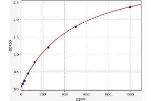 Typical standard curve (IL-15 ELISA Kit)