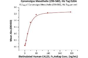ELISA image for Mesothelin (MSLN) (AA 296-580) (Active) protein (His tag) (ABIN7013457)