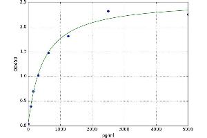 A typical standard curve (AKT3 ELISA Kit)